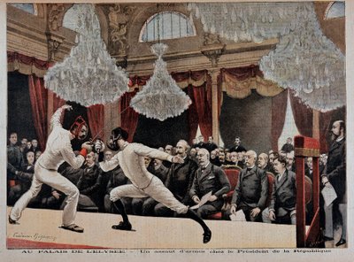 Fægtning: et overfald - i "" Le Petite Journal"" af 09/06/1895 af Unknown artist