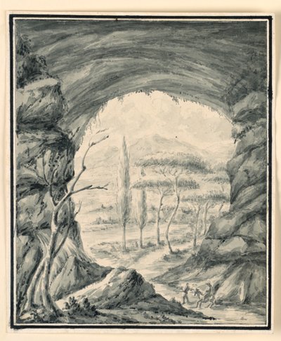 Figurer på et Rocky Pass af Unknown artist