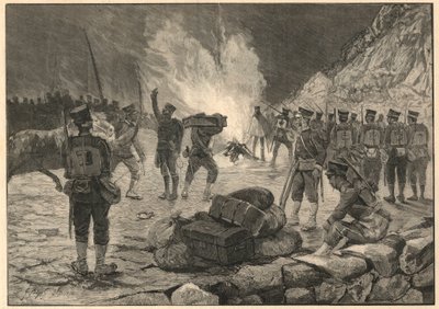 Første kinesisk-japanske krig - japansk kinesisk krig, afskibning ved Chemulpo (Inchon i Korea) i 1894 - gravering af 1894 af Unknown artist