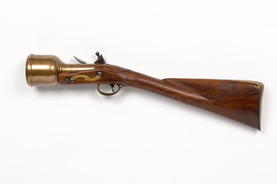 Flintlock håndmørtel c.1760-1770 (mørtel, hånd, flintlock) af Unknown artist