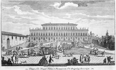 Firenze: Udsigt over Pitti-paladset i midten af det 18. århundrede af Unknown artist