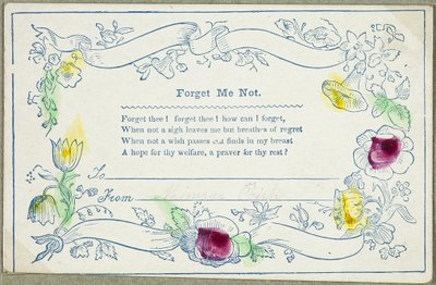 Forget Me Not (valentine) af Unknown artist