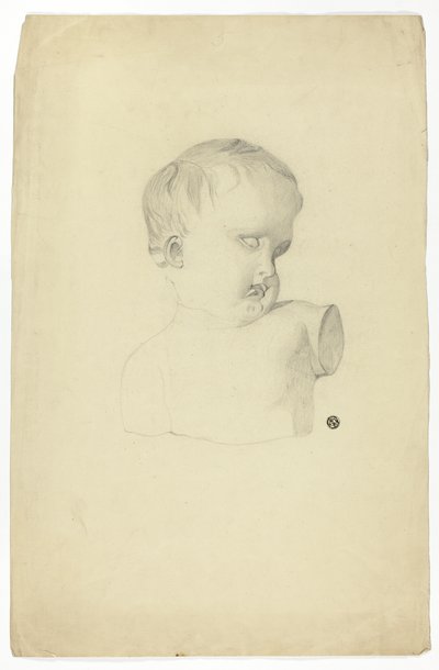 Fragment af buste af barn af Unknown artist