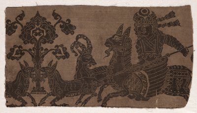 Fragment med beredne jægerspydende dyr af Unknown artist