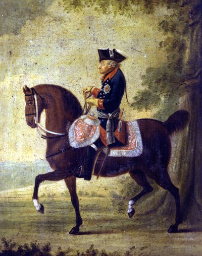 Frederik den Store, konge af Preussen (1712 - 1786). Nederst på maleriets ramme står der skrevet “”... Berlin 1776. Museo del Risorgimento. Milano af Unknown artist