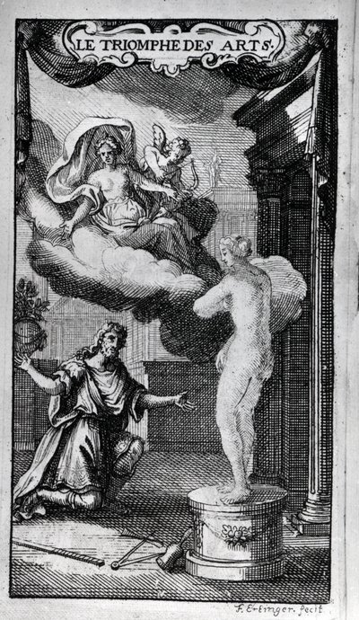 Frontispice af "" Le Triomphe des Arts"" Libretto af Antoine Houdar (eller Houdart) de La Motte (1672 -1731) Musik af Michel de la Barre. 1700. af Unknown artist