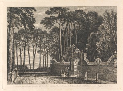 Porten til blomsterhaven ved Farnley af Unknown artist