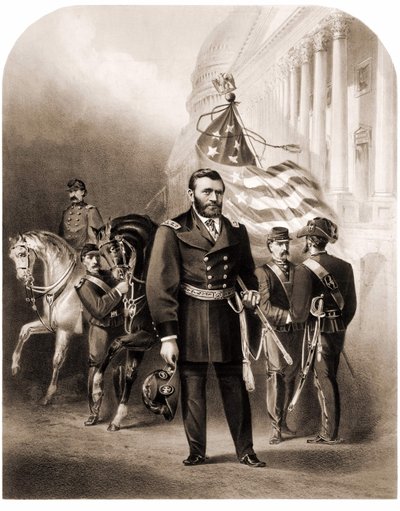 General Ulysses Grant (1822-1885), amerikansk statsmand af Unknown artist