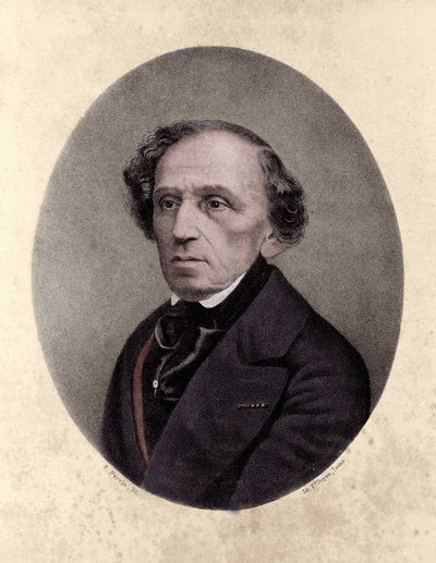 Giacomo Meyerbeer (1791-1864), tysk komponist. af Unknown artist