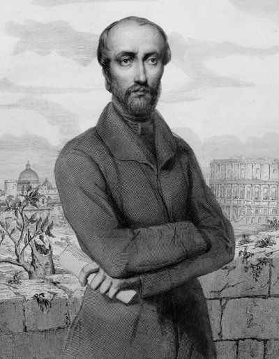 Giuseppe Mazzini, italiensk patriot og politiker - 1864 - Portræt af den italienske republikanske politiker Giuseppe Mazzini (1805-1872) af Unknown artist
