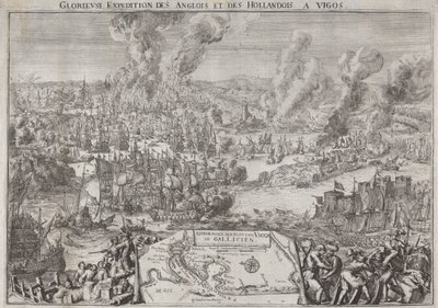 Glorværdig ekspedition af englændere og hollændere til Vigos (admiral Rookes sejr ud for Vigo, 12. oktober 1702) af Unknown artist