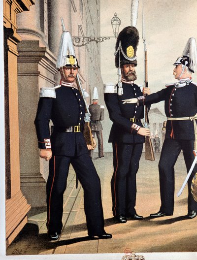 Den svenske gardes grenaderer, v.1890 af Unknown artist