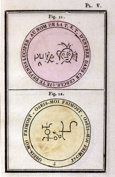 Grimoire af pave Honorius plejede at tilkalde dæmoner. Ed. af 1760. af Unknown artist