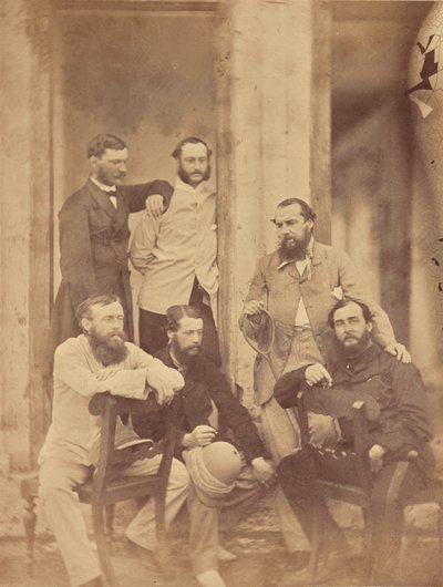 [Gruppeportræt af militærofficerer, Indien]. af Unknown artist