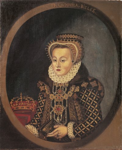 Gunilla Bielke, reine consort de Suede Finlande - Portræt af Gunilla Bielke (1568-1597), dronning af Sverige, anonym. Olie på lærred af Unknown artist