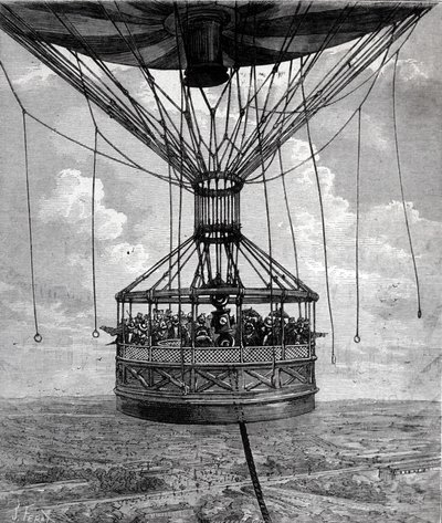 Henry Giffards ballon i fangenskab i 1878. af Unknown artist