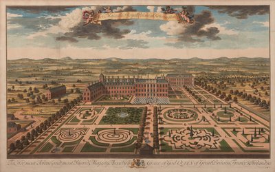 Hendes Majestæts kongelige palads i Kensington, ca. 1707-14 (tryk) af Unknown artist
