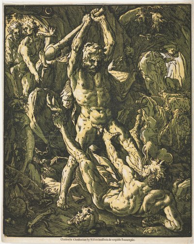 Hercules og Cacus af Unknown artist