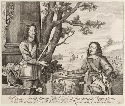 ?Hans Allerhelligste Majestæt, Kong Charles, den første, der gav sine kongelige ordrer til sin sekretær vedrørende det store oprør? af Unknown