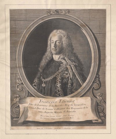 Den hellige romerske kejser Frans I (print) af Unknown artist
