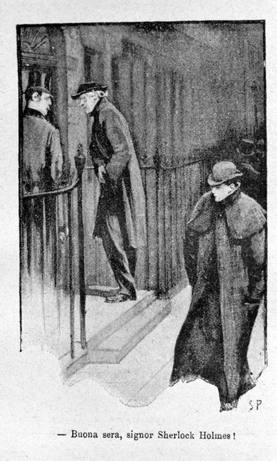 Illustration af bogen Sherlock Holmes. Slutningen af 1800-tallet. af Unknown artist