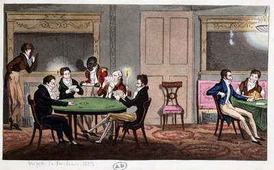 I en engelsk klub: “Cheating Tripot”, England af Unknown artist