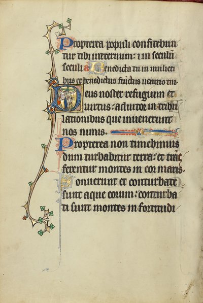 Indledende D: En mand, der omfavner Kristus på korset af Unknown artist