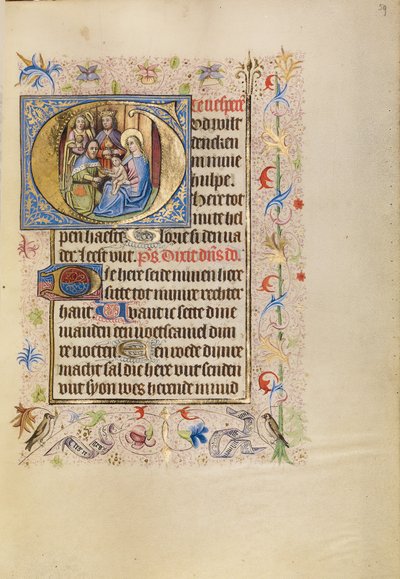 Initial G: De hellige tre kongers tilbedelse af Unknown artist