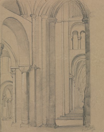 Interiør af Winchester Cathedral af Unknown artist