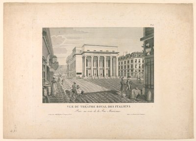 Italiensk Teater, Paris af Unknown artist