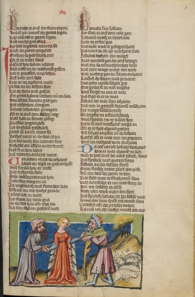Jakob vælger Rakel som sin hustru af Unknown artist
