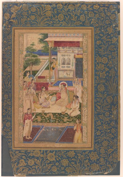 Jahangir og Prince Khurram Underholdt af Nur Jahan af Unknown artist
