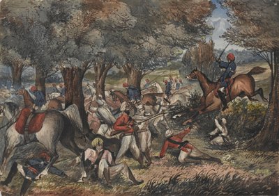 Jat Horse Yeomanry ved Bolwal på grænsen til Nepal af Unknown artist