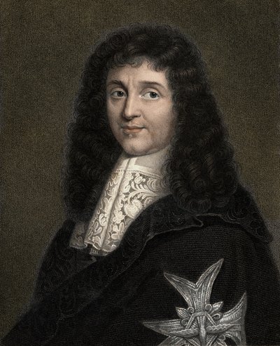 Jean Baptiste (Jean-Baptiste) Colbert 1619-1683 - gravering - 1800-tallet af Unknown artist