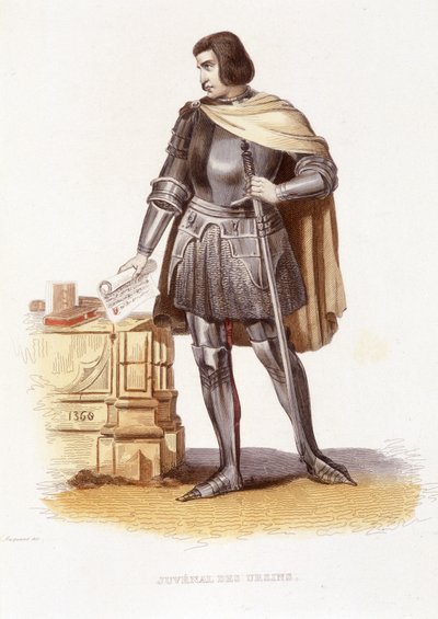 Jean Juvenal (eller Jouvenel) des Ursins (1360 - 1431), fransk magistrat - i "Le Plutarque francais" Ed. Mennechet af Unknown artist