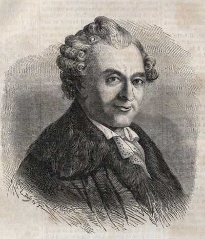 Jean Michel Sedaine. Fransk dramatiker 1719-1797 af Unknown artist