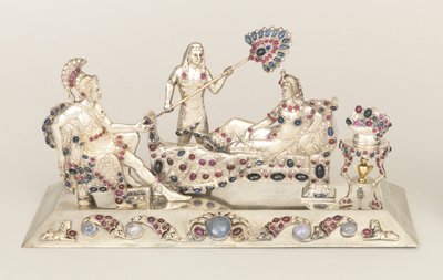 Skulptur med smykker af Antony, Cleopatra og Attendant af Unknown artist