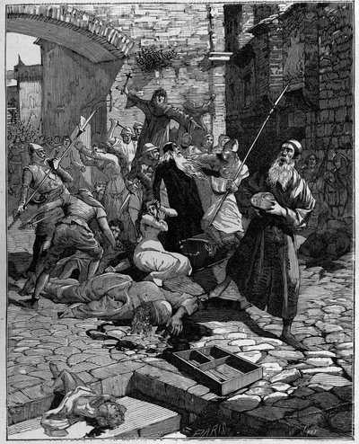 Jøder fratog deres ejendom og jagede fra Frankrig i det 13. århundrede. af Unknown artist
