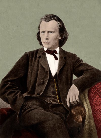 Johannes Brahms (1833-1897), tysk komponist - af Unknown artist