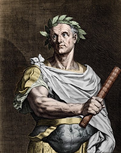 Julius Cæsar (101-44 f.Kr.), romersk statsmand. af Unknown artist
