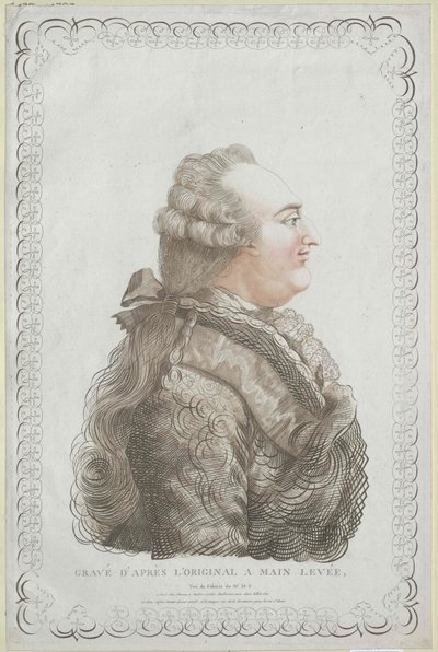 Frankrigs konge Louis XVI (print) af Unknown artist
