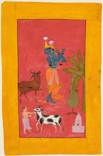 Krishna Fluting af Unknown artist