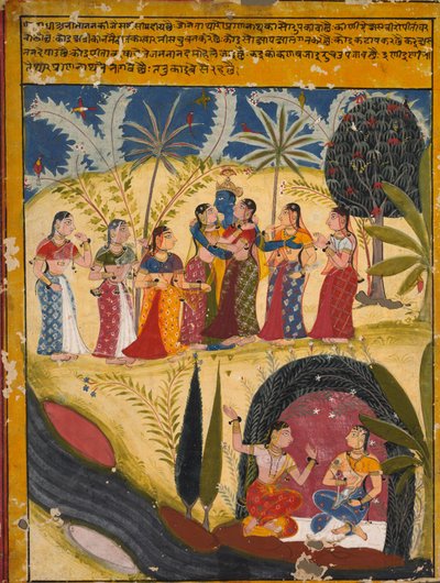 Krishna og Gopis af Unknown artist