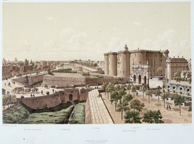 Bastillen i 1740 (fængslet) - i "Paris gennem tiderne", slutningen af ​​1800-tallet af Unknown artist