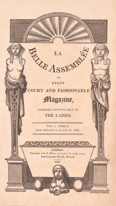 La Belle Assemblée, Titelseite von Unknown artist
