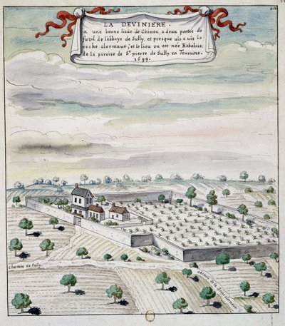 La Devinière (1699), fødested for Rabelais af Unknown artist