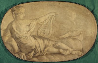La Musique (allegori, dekorativt maleri til Hôtel La Rivière i Canillac) af Unknown artist