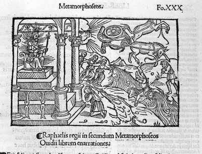The Fall of Phaeton (Phaethon) - i "" The Metamorphoses"" af Ovid af Unknown artist