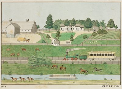 Landskab, Joliet, Illinois af Unknown artist