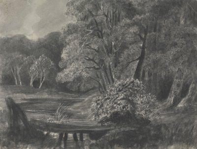 Landskab med Dam af Unknown artist